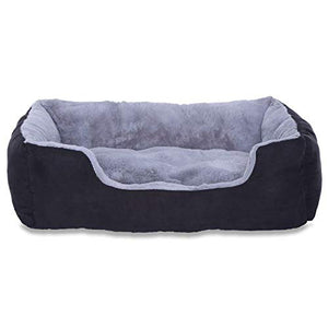 dibea DB00521, Letto per Cani, Divano 60 x 48 x 18 cm, M, Grigio/Nero - Ilgrandebazar