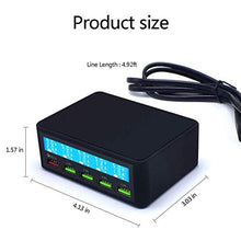 Carica l&#39;immagine nel visualizzatore di Gallery, Caricabatterie USB QC 50W con Schermo LCD costituito da 4 Porte 818 Black - Ilgrandebazar