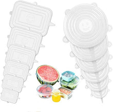 Carica l'immagine nel visualizzatore di Gallery, FAPPEN Coperchi in Silicone Estensibile, 12 Pezzi Coperchio Bianco+ Bianco