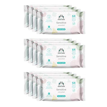 Carica l'immagine nel visualizzatore di Gallery, Marchio Amazon - Mama Bear Sensitive Salviette 64 unità (Confezione da 12)