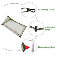 Carica l'immagine nel visualizzatore di Gallery, MAIKEHIGH Zanzariera per Campeggio Letto Singolo, Portatile Leggera e...