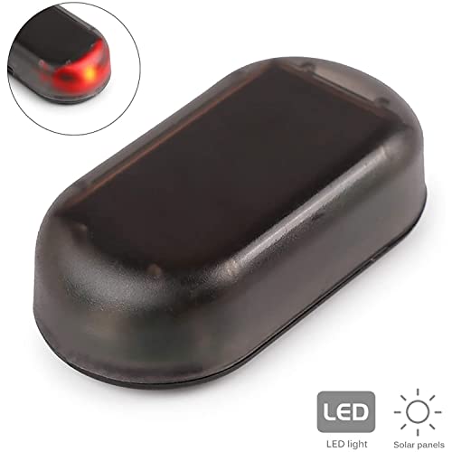 2 Luci LED Antifurto Simulate Ad Energia Solare, Lampeggianti Rosse, Allarme Fittizio Per Auto, Moto, Camper, Barche, Serre, Installazione Senza Fili