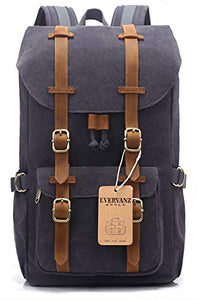 EverVanz Zaino in Tela per Computer Portatile da 15", Borsa 1. Gris Foncé