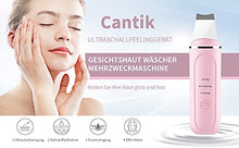 Carica l'immagine nel visualizzatore di Gallery, Dispositivo di peeling ad ultrasuoni Cantik, scrubber per la pelle, detergente per pori peeling ad ultrasuoni, detergente per la pelle agli ioni di rimozione dell'acne per la pulizia del viso（rosa）