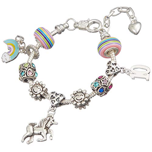 Jewellery Hut - Braccialetto con ciondolo a forma di unicorno, in confezione... - Ilgrandebazar