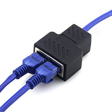 Carica l'immagine nel visualizzatore di Gallery, COVVY RJ45 Connettore Femmina Splitter Rete Adattatore 1Pcs, black - Ilgrandebazar