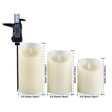 Carica l&#39;immagine nel visualizzatore di Gallery, Candele senza fiamma, Φ 8CM x H 10cm/12CM/15CM Set di 3 3 Pack Avorio - Ilgrandebazar