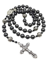 Carica l&#39;immagine nel visualizzatore di Gallery, Nazareth Store Rosario in ematite Collana con perline di pietra nera... - Ilgrandebazar