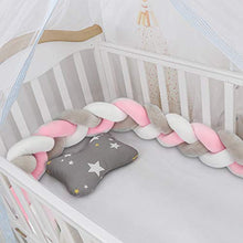 Carica l&#39;immagine nel visualizzatore di Gallery, Luchild Paracolpi Lettino Neonato Culla 2m Grigio+Bianco+Rosa