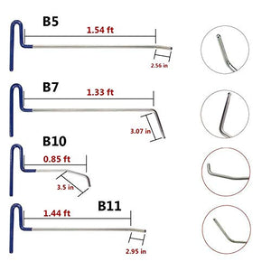 Mookis PDR Attrezzo per Rimuovere Ammaccature Kit 9 Pezzi Asta Rimuovere...