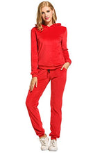 Carica l'immagine nel visualizzatore di Gallery, UNibelle Donna Tute Felpa con Cappuccio Tuta Training Sportivo Due S, Rosso - Ilgrandebazar