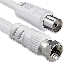 Carica l'immagine nel visualizzatore di Gallery, 1aTTack.de - Cavo per antenna con connettore coassiale F da maschio a femmina, a doppia, tripla o quadrupla schermatura, 75 db /85 db / 100 db / 110 db / 120 db / 125 db