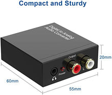 Carica l&#39;immagine nel visualizzatore di Gallery, Convertitore Audio Digitale Analogico, 192Khz Adattatore Ottico RCA da...