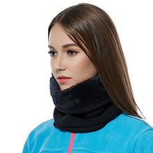 Carica l&#39;immagine nel visualizzatore di Gallery, QXuan Fleece Scaldacollo Uomo Donna Collo Pile Termico Invernale Sport Nero - Ilgrandebazar