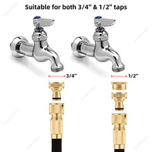 Carica l&#39;immagine nel visualizzatore di Gallery, Tubo da Giardino Estensibile 15M/50FT, Raccordi in Ottone 50FT-Black