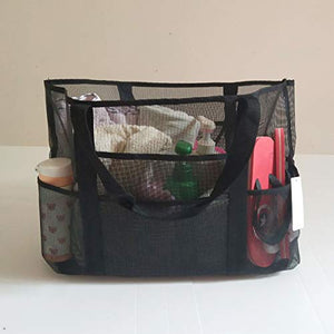 EXTSUD Borsa da Spiaggia con Chiusura a Zip Multitasche Grande a Rete...