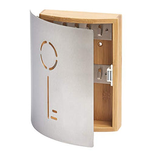 Zeller 13846 - Appendichiavi in faggio ed acciaio INOX, 21.5 x 6 x 24.5 cm - Ilgrandebazar