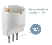 Carica l'immagine nel visualizzatore di Gallery, Electraline 92292 Set Adattatori da Schuko a Spina Confezione Da 5, Bianco