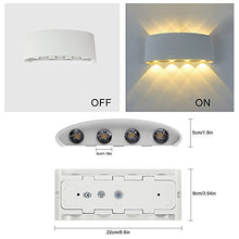 Carica l&#39;immagine nel visualizzatore di Gallery, Lampade da Parete Moderne,8W LED Applique Esterne interne in Bianco