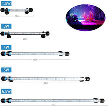 Carica l&#39;immagine nel visualizzatore di Gallery, NICREW RGB LED Luce Acquario,1.5W 18cm Lampada a Tubo Impermeabile 18 cm,