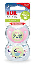 Carica l'immagine nel visualizzatore di Gallery, NUK 10177145 Trendline Night &amp; Day - Ciuccio luminoso in silicone, 18-36...
