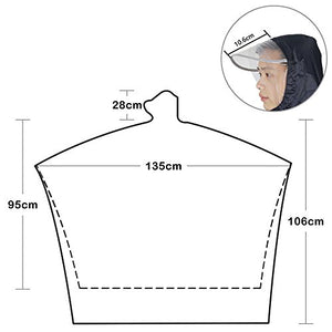 sorliva Mantella Impermeabile, Poncho Impermeabile,Giacche Impermeabile nero - Ilgrandebazar