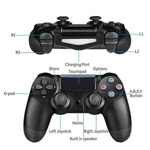Zcity PS4 Controller, Wireless Gamepad Controller Dualshock Bluetooth Black