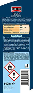 AREXONS POLISH RINNOVANTE 500 ml, Polish rimuovi graffi, opacità e righe della carrozzeria, azione detergente, elimina ossidazione, ridona colore alla vernice, risultato professionale garantito