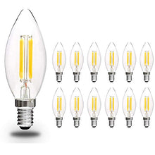 Carica l&#39;immagine nel visualizzatore di Gallery, Svater 12 Pezzi Lampadine Led E14 C35 Lampadina Filamento Bianco Caldo 2700K... - Ilgrandebazar