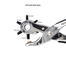 Carica l&#39;immagine nel visualizzatore di Gallery, Amazon Basics - Set pinza fustellatrice, per il cuoio, rotante, per fori di diverse dimensioni