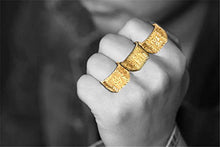 Carica l&#39;immagine nel visualizzatore di Gallery, Halukakah ● Oro Tutto Bene ● Uomo Maschile Anello in 18K 18 Carati 18 Fortuna - Ilgrandebazar
