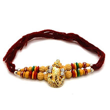 Carica l'immagine nel visualizzatore di Gallery, Bignay Set di 2 fili Raksha Bhandan fatti a mano Rakhi, Multi Stone Rakhi - 4 - Ilgrandebazar