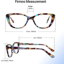 Carica l&#39;immagine nel visualizzatore di Gallery, Firmoo Occhiali Luce Blu Bloccanti per il Mal di Testa il Blocco della Cefalea UV, Occhi di Gatto Occhiali per Computer Donna, Pattern