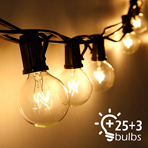 Qomolo Catena Luminosa Lampadine da Esterno Interno G40 Bulbi 28pcs