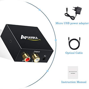 AMANKA Digitale ad Analogico Convertitore Adattatore Audio Uscita 3.5mm da...