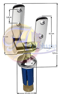 Cerniere coprivaso sedile wc mezzi fori ciechi copriwater fisse espansione - Ilgrandebazar