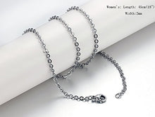 Carica l&#39;immagine nel visualizzatore di Gallery, Oidea Collana per Coppia Lovers in Acciaio Inox con Pendente Argento - Ilgrandebazar