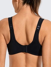 Carica l'immagine nel visualizzatore di Gallery, SYROKAN Donna Reggiseno Sportivo con Ferretto Modellato per Seni 4D, Nero