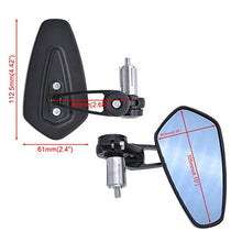 Carica l&#39;immagine nel visualizzatore di Gallery, KATUR Specchi retrovisori Manubrio 7/8 Pollici 22mm Moto Ovale CNC Billet... - Ilgrandebazar