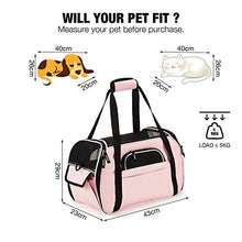 Carica l'immagine nel visualizzatore di Gallery, Trasportino Cane Gatto Pet Carrier S-(Upgraded): 43Lx23Wx29H cm, rosa chiaro