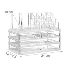 Carica l&#39;immagine nel visualizzatore di Gallery, Relaxdays 10023130_50 Organizzatore Make-Up con 4 Cassetti, Trasparente