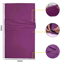 Carica l'immagine nel visualizzatore di Gallery, Aoweika Sacchi a Pelo Lenzuola Sacco a Portatile Leggero Viola profondo