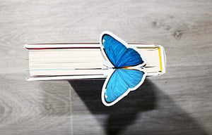 2 segnalibri farfalla 3d blu e verde, 2 butterfly bookmarks blue & green - Ilgrandebazar