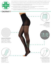 Carica l&#39;immagine nel visualizzatore di Gallery, CALZITALY Collant Compressione Graduata Forte Medicali a Punta Aperta L, Nero - Ilgrandebazar