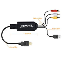 Carica l&#39;immagine nel visualizzatore di Gallery, HDMI a RCA Convertitore Adattatore, da 1080P a AV 3RCA CVB Convertitore...