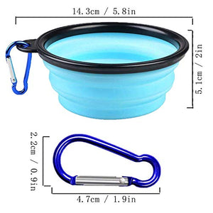 Ciotola pieghevole per cani, set da viaggio portatile in silicone per...