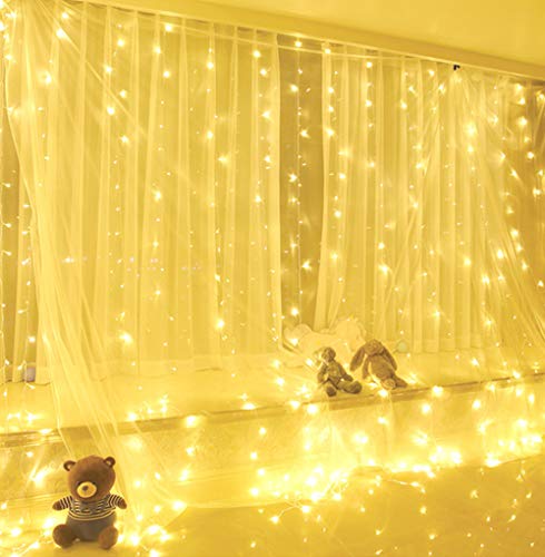 Yizhet Luci per Tende 3x3m 300 LED Tenda con Catena di Warm white 3m - Ilgrandebazar