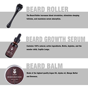 Derma Roller - Kit per la crescita della barba, Dermaroller con 540 aghi,...