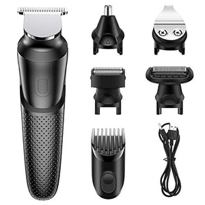 Babacom Rasoio Barba Elettrico, 5-in-1 Multifunzione Tagliacapelli Uomo con... - Ilgrandebazar