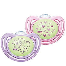 Carica l&#39;immagine nel visualizzatore di Gallery, NUK Freestyle Night, ciuccio con effetto luminoso, in silicone, 18-36 mesi,...